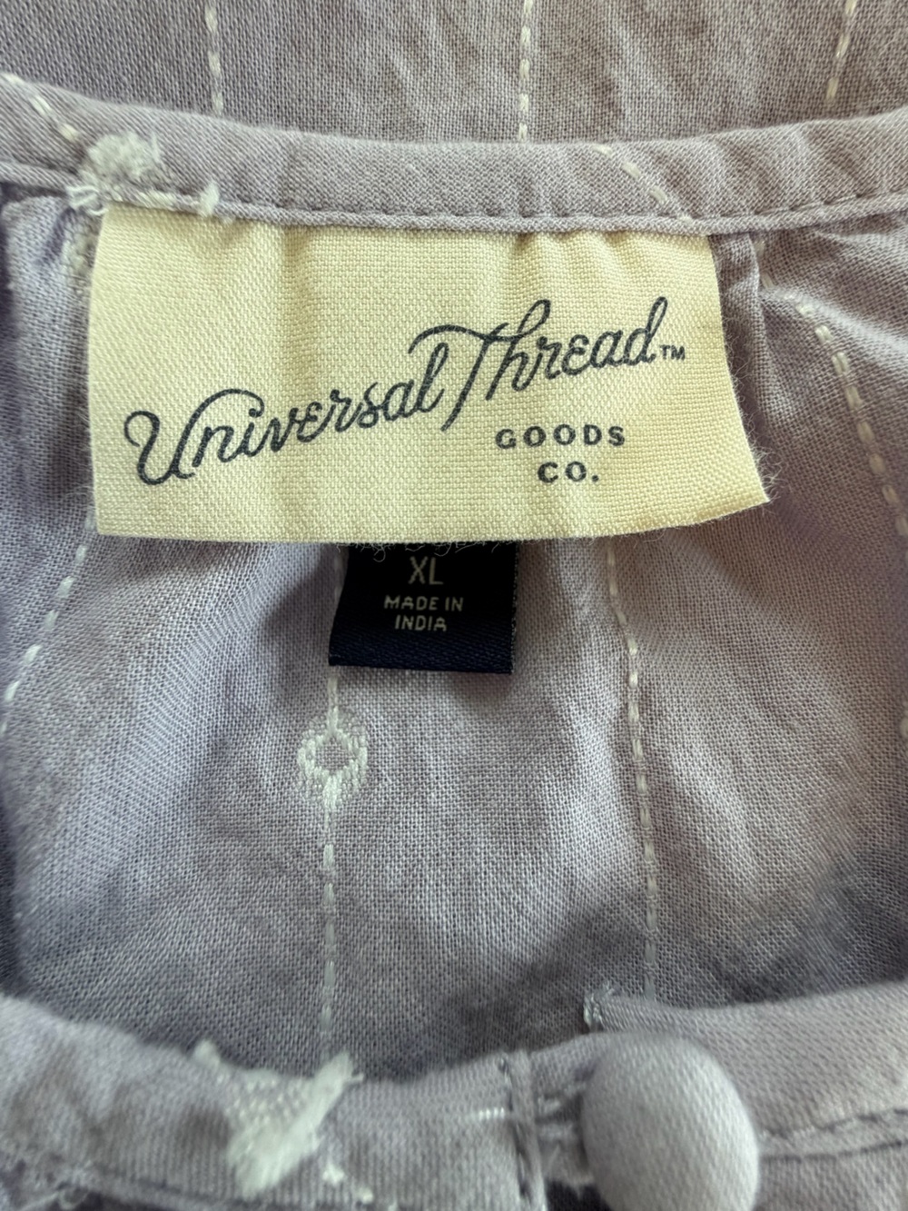 Universal Thread Blouse lavender dotted Swiss short puff sleeves size XL - Picture 2 of 9